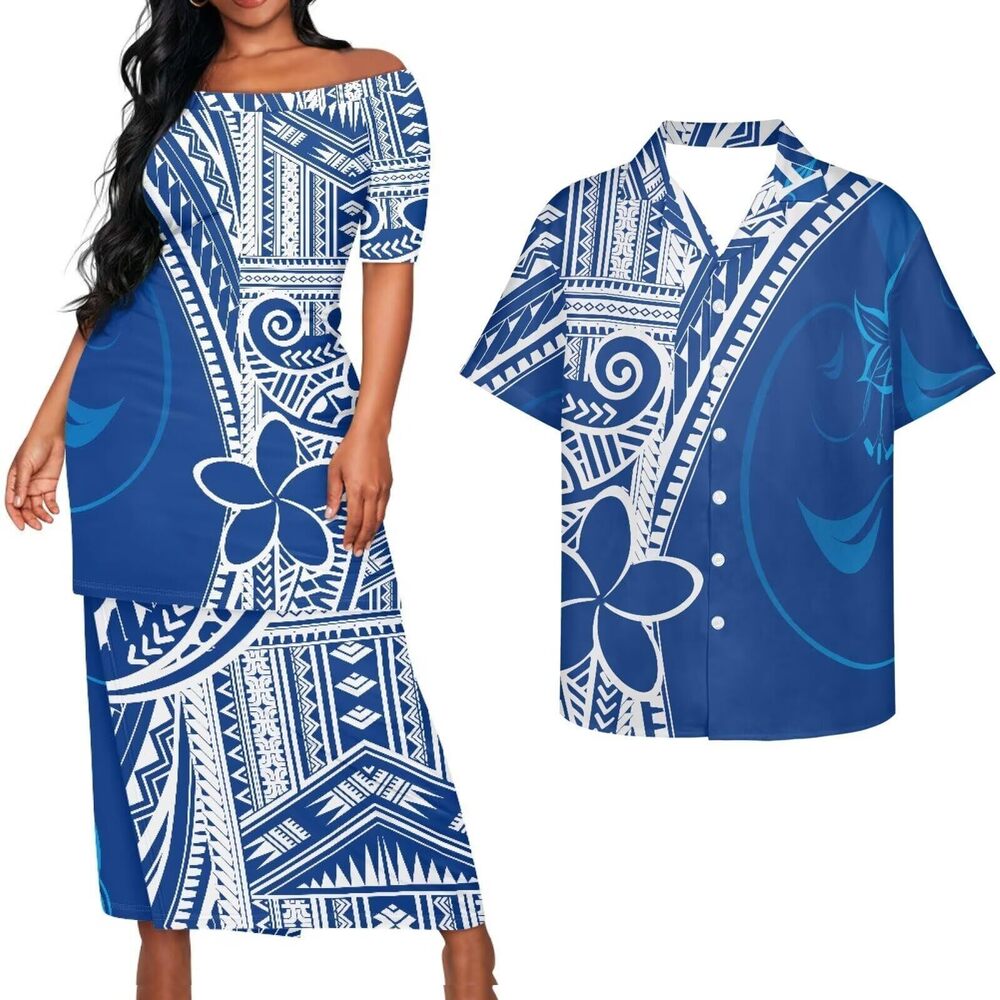5319 Samoa Couple Sets Outfits Samoan Ethnic Boho Off